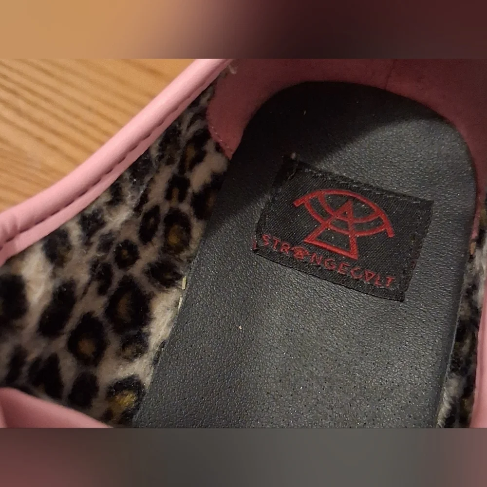 EUC Strange Cvlt YRU Stomp Pink & Black Platform Emo Goth Club Sneaker Shoe SZ
